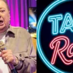 Candidatos do Jovens Talentos episódio 2 no Talk Raul com os jurados Tânia Mara, Raul Gil Júnior e Caio Mesquita